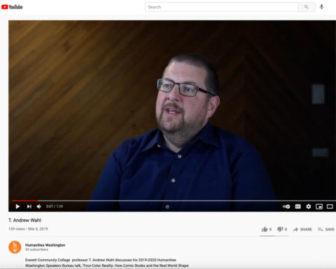 Screenshot of video published by Humanities Washington on 3-6-19
