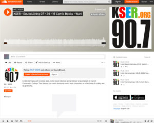 Screenshot of radio broadcast by KSER on 7-24-15