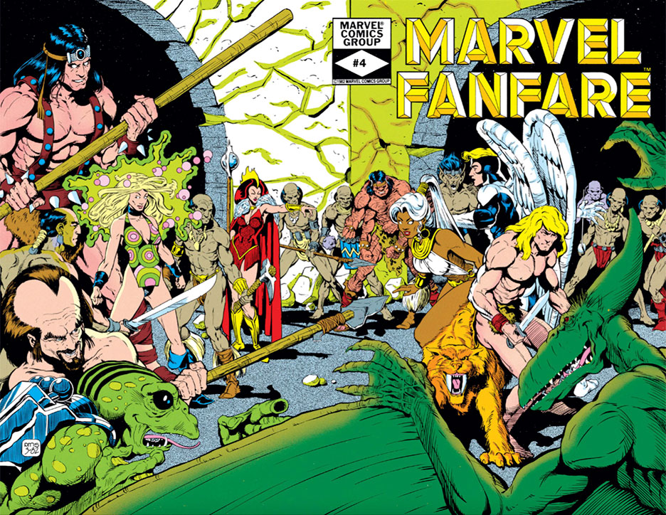 Marvel Fanfare #4 wraparound cover