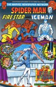 Spider-Man, Fire-Star and Iceman at the Dallas Ballet Nutcracker cover