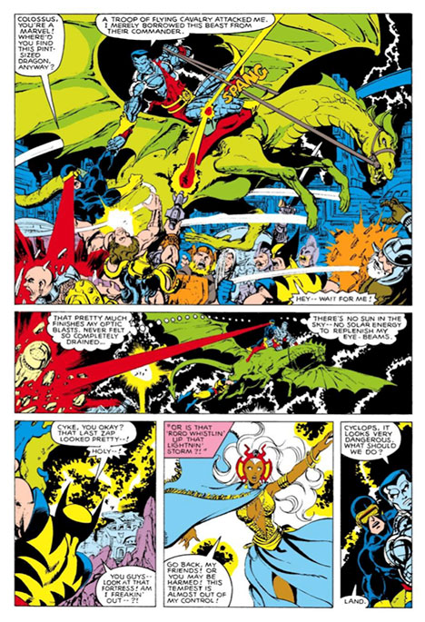 An interior page from X-Men Annual #3 by George Pérez and John Byrne