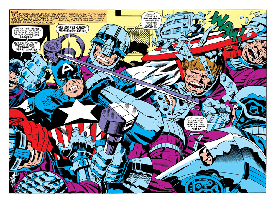 Captain America two-page splash