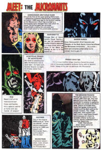 "Meet the Micronauts" one-page feature